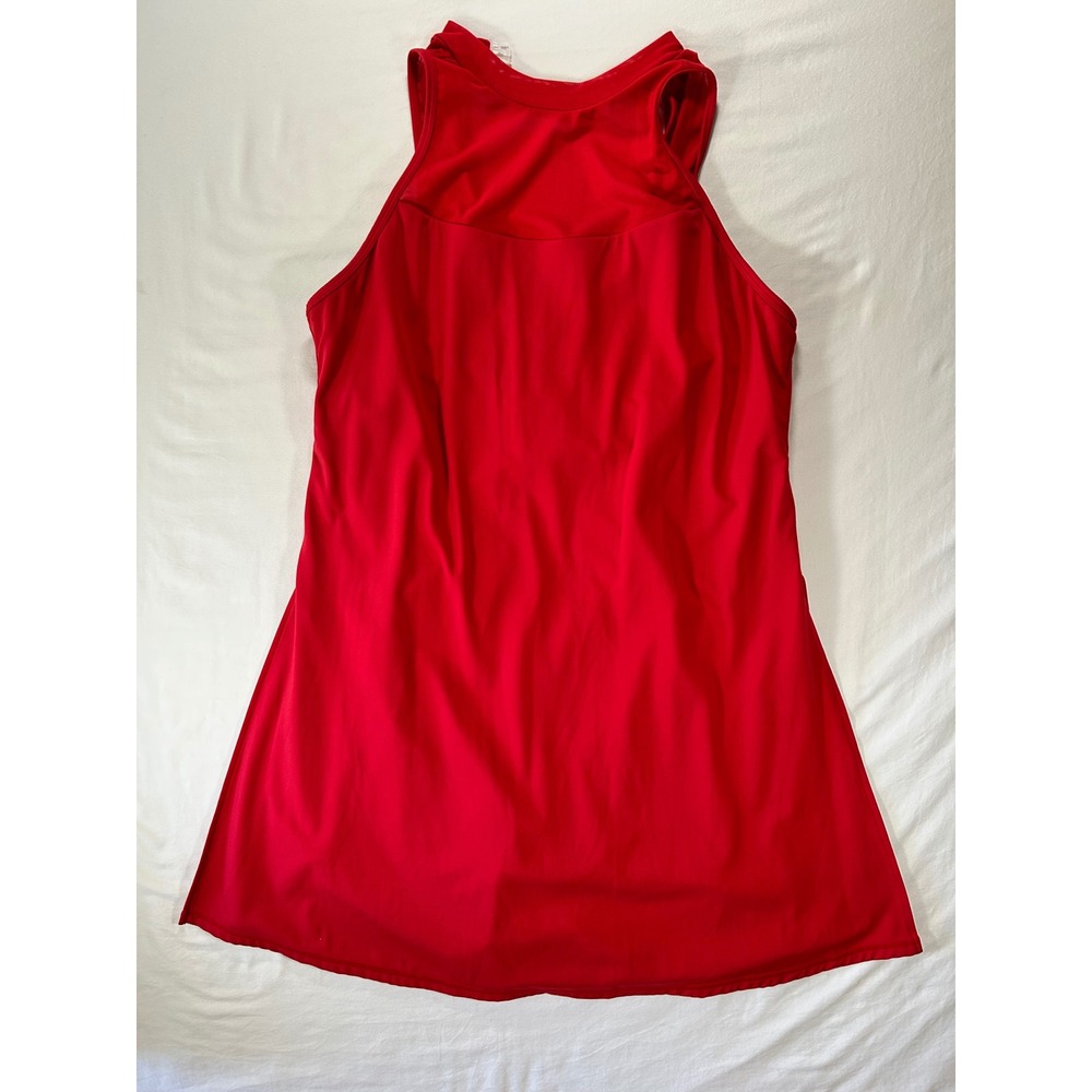 Halara Running Golf Red‎ Active Dress Cutout Back Built-in Shorts Pocket L